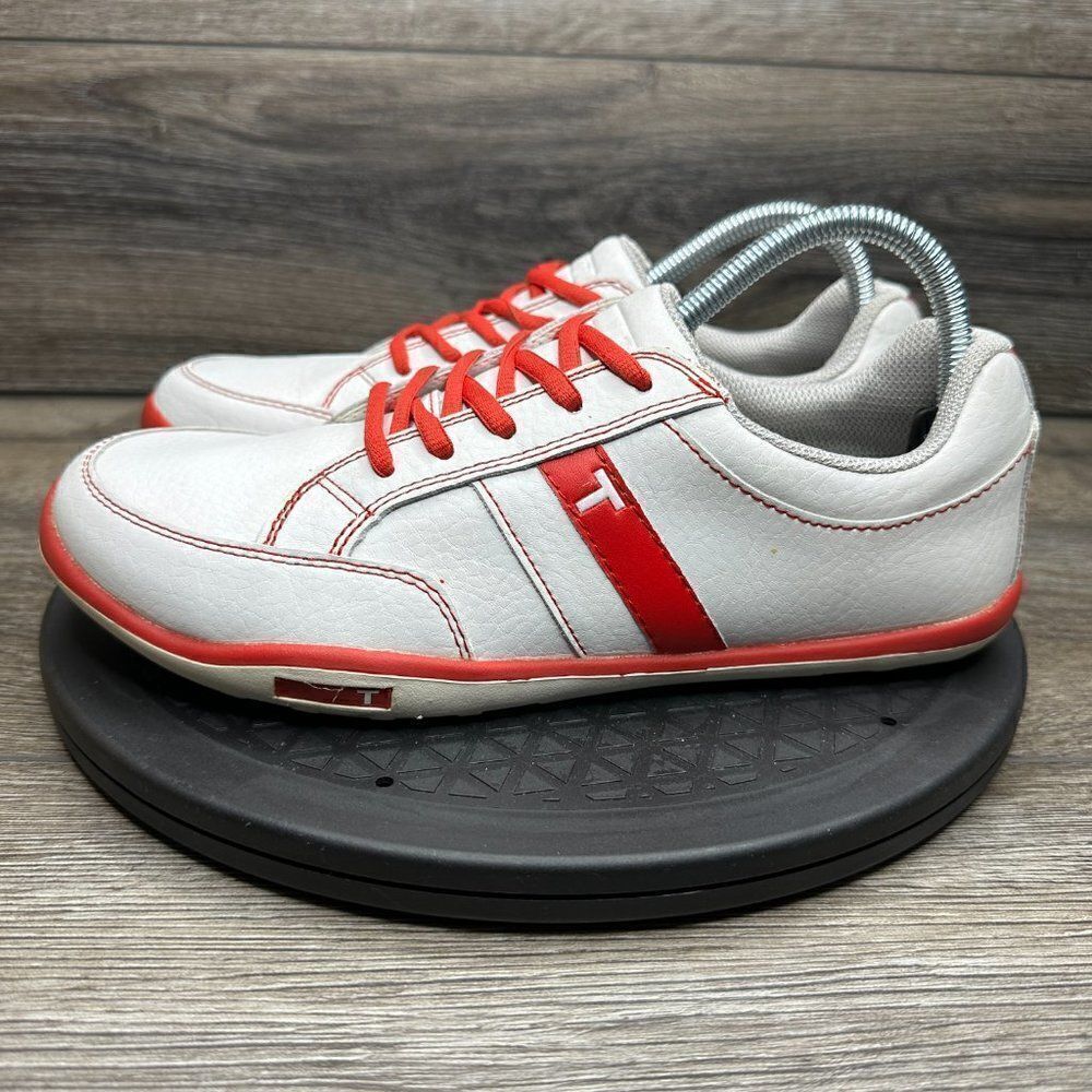 True Linkswear Golf Shoes Men's  Size 7 Gray/White/Red - Picture 3 of 7